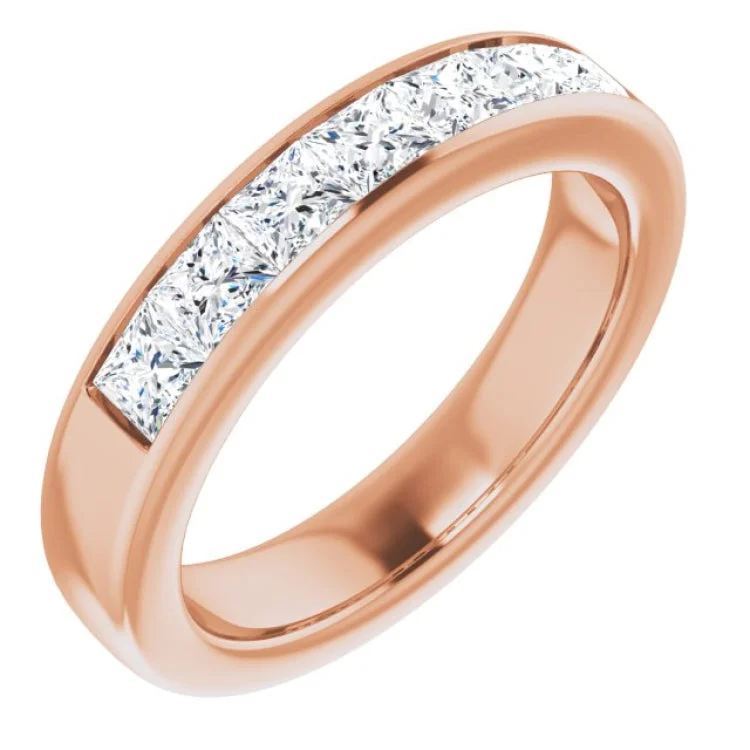 Ladies rings classic designs-14K Rose 1 3/4 CTW Natural Diamond Band