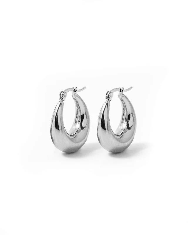 Ladies earrings care tips-Oculus Silver Earrings