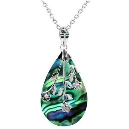 Ladies rings middle finger-Rosa Abalone Necklace