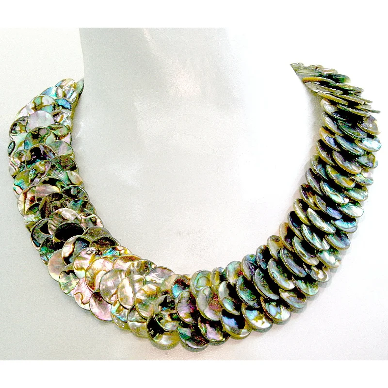 Ladies rings group styles-Coquille Abalone Necklace