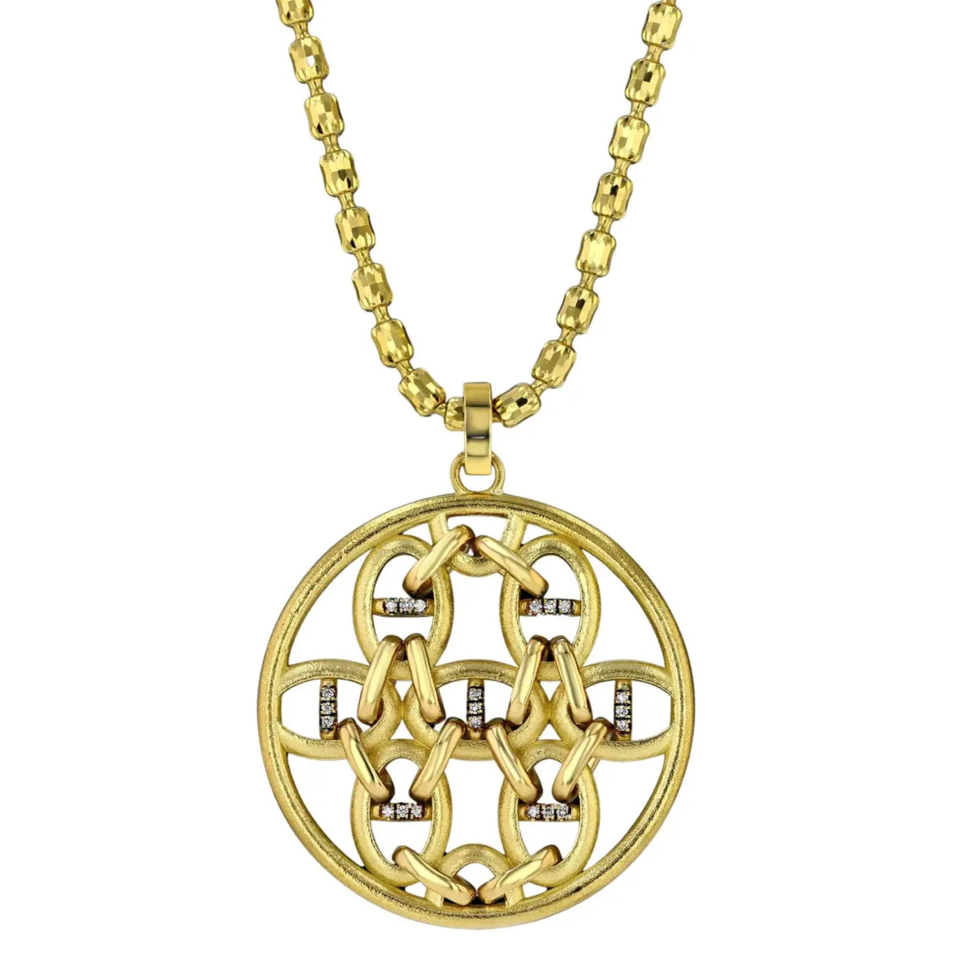 Ladies rings floral accents-Sacred Geometry Equine Medallion Necklace