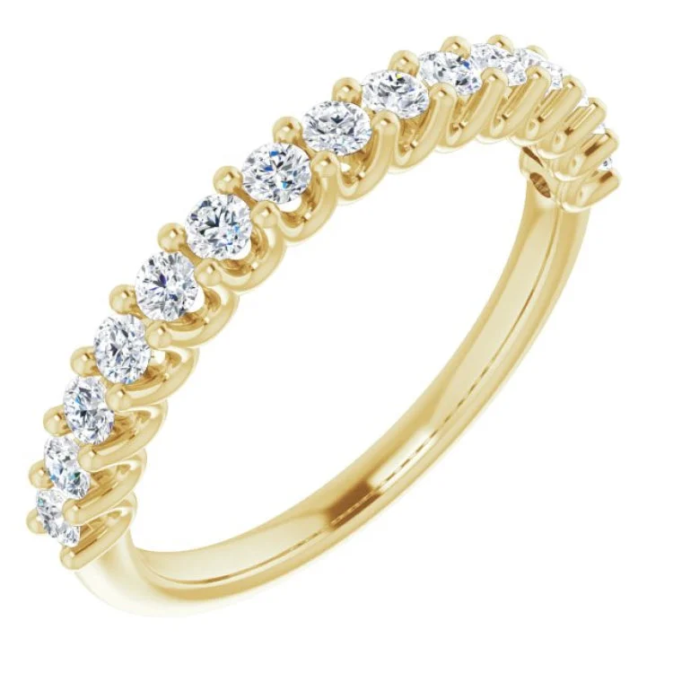 Ladies rings luxury brands-14K Yellow 1/2 CTW Lab-Grown Diamond Anniversary Band