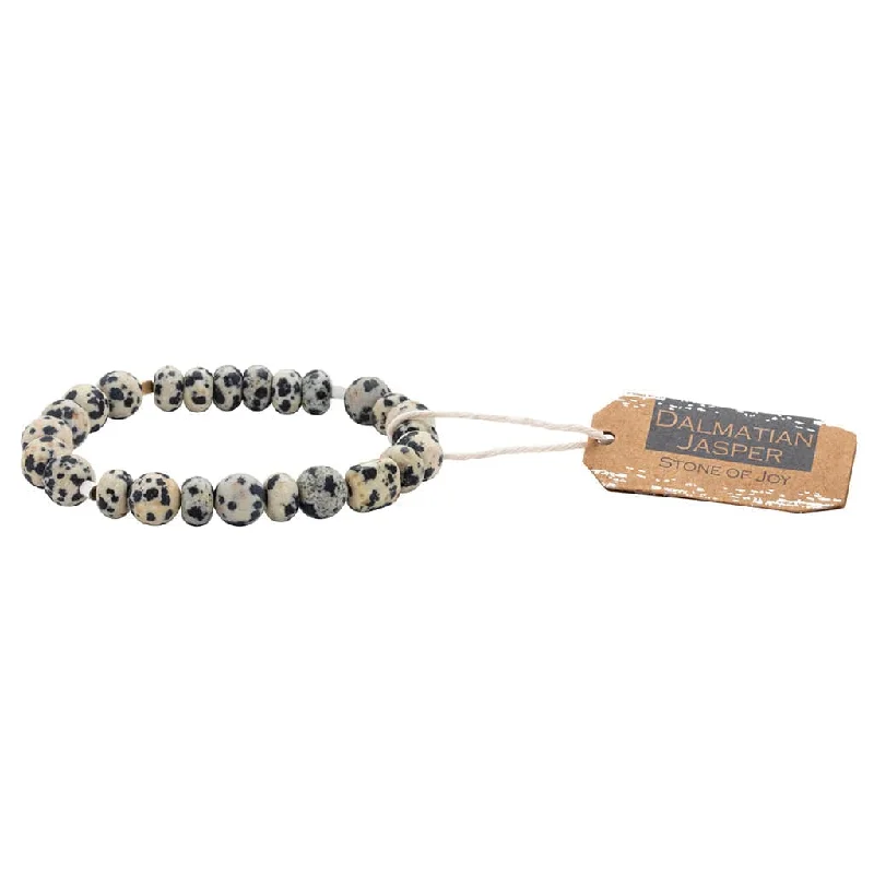 Ladies bracelets e-commerce sites-Stone Stack Bracelet - Dalmatian Jasper - Stone of Joy