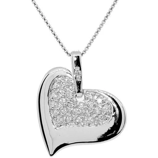 Ladies rings engraved names-Paris Heart Necklace