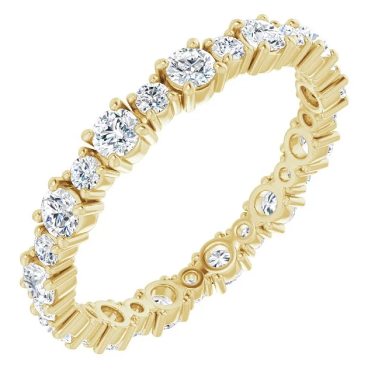 Ladies rings designer labels-14K Yellow 1 1/5 CTW Lab-Grown Diamond Eternity Band