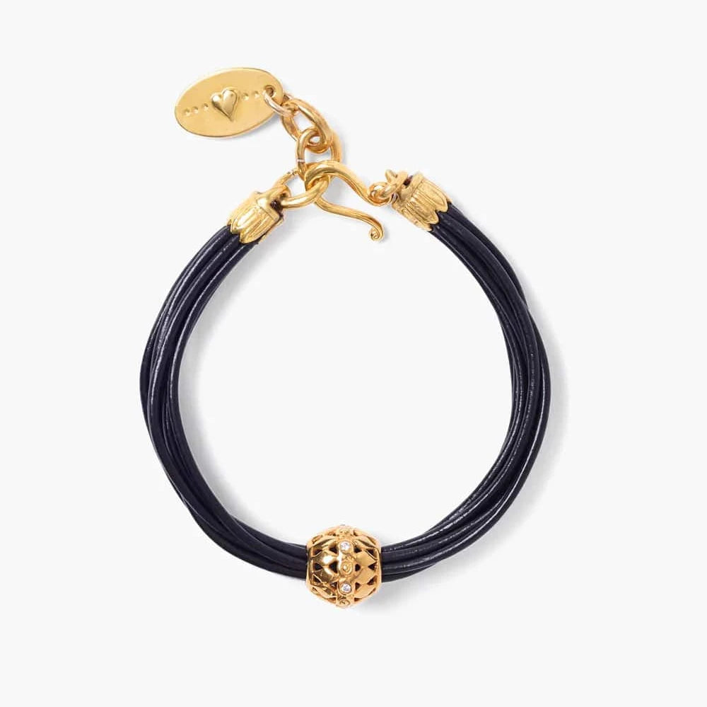 Ladies bracelets boho flair-James Black Leather Bracelet