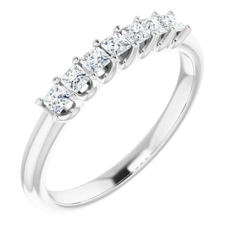 Ladies rings personalized-Platinum 1/3 CTW Natural Diamond Anniversary Band