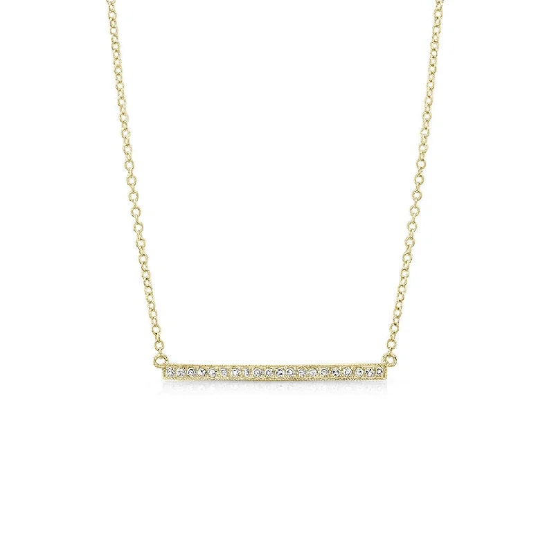 Ladies rings fashion trends-0.11 ctw Diamond Bar Necklace